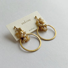 將圖片載入圖庫檢視器 and.cou- ears/ beige/vintage chain 2ways earring