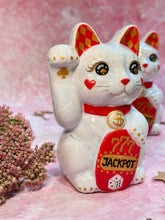 將圖片載入圖庫檢視器 京都百年陶窯招財貓 花結晶 JACKPOT 澳門限定版