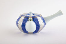將圖片載入圖庫檢視器 賞美堂有田燒 銀吳須十草茶壼 急須 S-3434/ 茶杯 S-3435