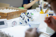 將圖片載入圖庫檢視器 瀨戶燒染付招財貓 5號14.5cm