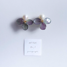 將圖片載入圖庫檢視器 Lueur- AJISAI EARRINGS 1 -greenpurple