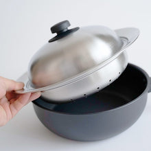 將圖片載入圖庫檢視器 日本燕三條吉川 DOME型不鏽鋼蒸盤連蓋