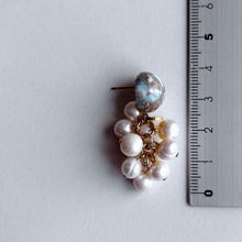 將圖片載入圖庫檢視器 and.cou- ears/ sara/ turquoise mosaic & circle line pearl