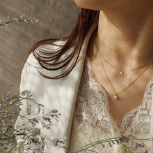 將圖片載入圖庫檢視器 temtem 14KGF 圓形淡水珍珠雙串項鍊 14N060