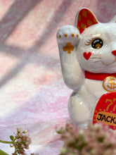 將圖片載入圖庫檢視器 京都百年陶窯招財貓 花結晶 JACKPOT 澳門限定版