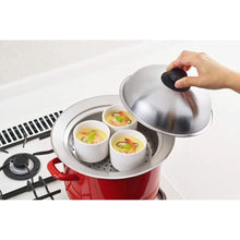 將圖片載入圖庫檢視器 日本燕三條吉川 DOME型不鏽鋼蒸盤連蓋