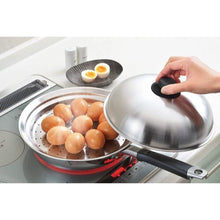 將圖片載入圖庫檢視器 日本燕三條吉川 DOME型不鏽鋼蒸盤連蓋