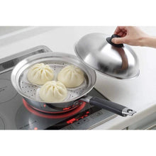 將圖片載入圖庫檢視器 日本燕三條吉川 DOME型不鏽鋼蒸盤連蓋