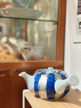 將圖片載入圖庫檢視器 賞美堂有田燒 銀吳須十草茶壼 急須 S-3434/ 茶杯 S-3435