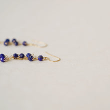 將圖片載入圖庫檢視器 temtem 14KGF青金石長耳環 14E028