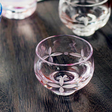 將圖片載入圖庫檢視器 小樽切子清酒杯 粉紅 OG10102|TOMI CRAFT江戶硝子(*實體店限定販賣)