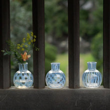 將圖片載入圖庫檢視器 廣田硝子 大正浪漫花瓶 市松 TR-40-11