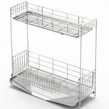 將圖片載入圖庫檢視器 |預 定|日本製吉川YOSHIKAWA鋅盤側不銹鋼兩段式伸縮瀝水架