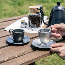 將圖片載入圖庫檢視器 青芳製作所BLACK VINTAGE 咖啡杯碟套裝