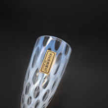 將圖片載入圖庫檢視器 廣田硝子 大正浪漫香檳對杯 市松&水玉 TR-28BK-12