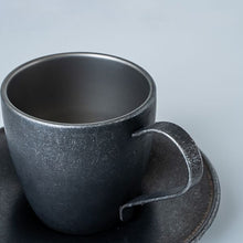 將圖片載入圖庫檢視器 青芳製作所BLACK VINTAGE 咖啡杯碟套裝