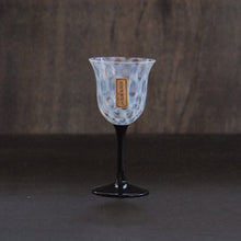 將圖片載入圖庫檢視器 廣田硝子 大正浪漫葡萄酒杯 水玉黑