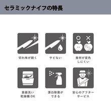 將圖片載入圖庫檢視器 京瓷KYOCERA抗菌陶瓷刀- 黑刃小三德刀14cm