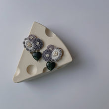將圖片載入圖庫檢視器 cheese- earrings mitemite Dusty x Indian agate green
