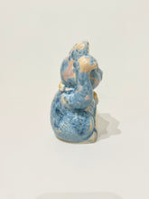 將圖片載入圖庫檢視器 京燒花結晶招財貓14cm- 灰藍 x 花火金字招福
