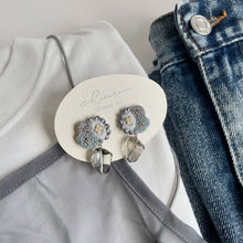將圖片載入圖庫檢視器 cheese- earrings mitemite Blue x 天然石
