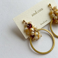 將圖片載入圖庫檢視器 and.cou- ears/ beige/vintage chain 2ways earring
