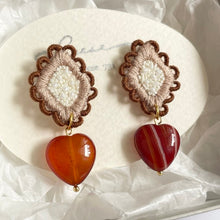 將圖片載入圖庫檢視器 cheese- earrings 私の赤メノウ My red agate
