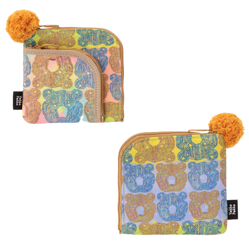 mini wallet 木彫熊_A ｜Yokke Pokke｜