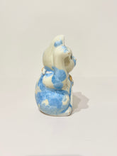 將圖片載入圖庫檢視器 京燒花結晶招財貓14cm- 藍米 x 花火金字招福
