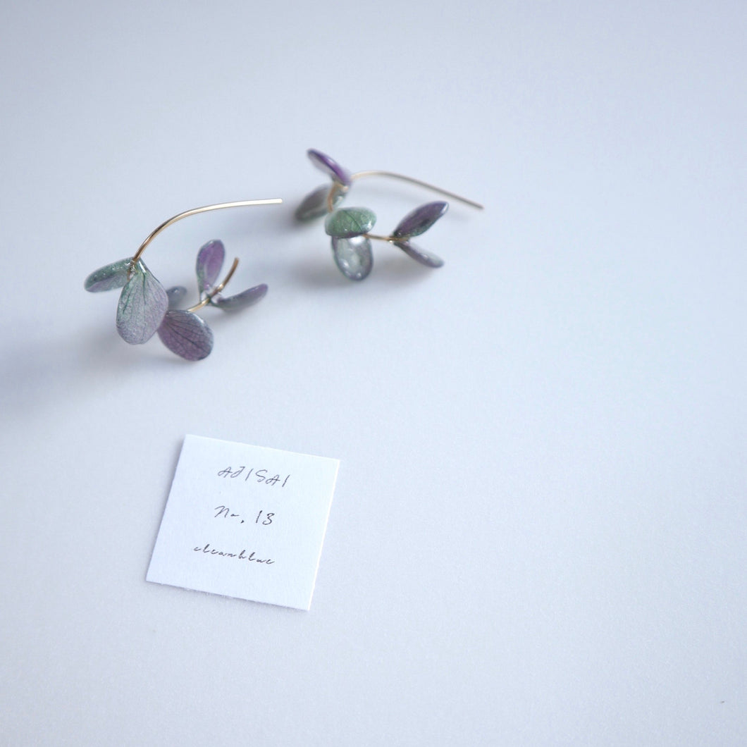 Lueur- AJISAI EARRINGS 13 -greenpurple