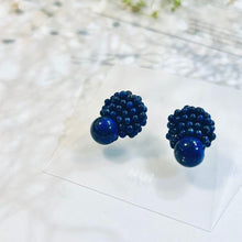 將圖片載入圖庫檢視器 accessory.Nui- earrings lapis lazuli 青金石 / no1
