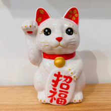 將圖片載入圖庫檢視器 京燒花結晶招財貓14cm- 紅色招福
