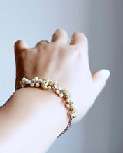 將圖片載入圖庫檢視器 and.cou- bracelet/ vintage chain &amp; mother of pearl
