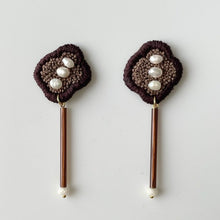 將圖片載入圖庫檢視器 cheese- earrings 「花心に触れるたび」Whenever I touch the core of a flower brown
