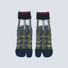 將圖片載入圖庫檢視器 COQ SOCKS- multiple check Khaki（CT-24-1-N2M_054）
