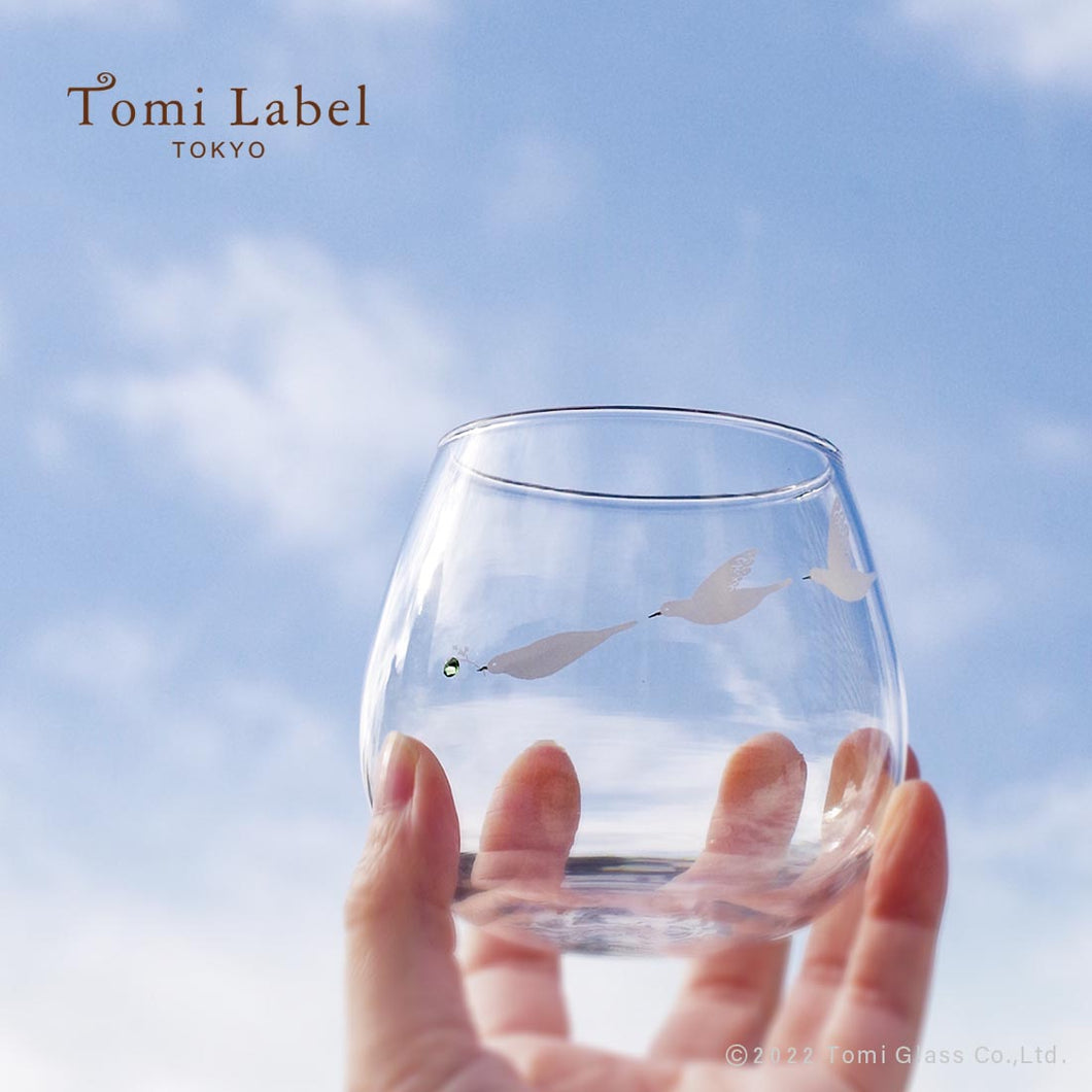 TOMI LABLE TOKYO富硝子 旋轉白鳥玻璃杯  (*實體店限定販賣)